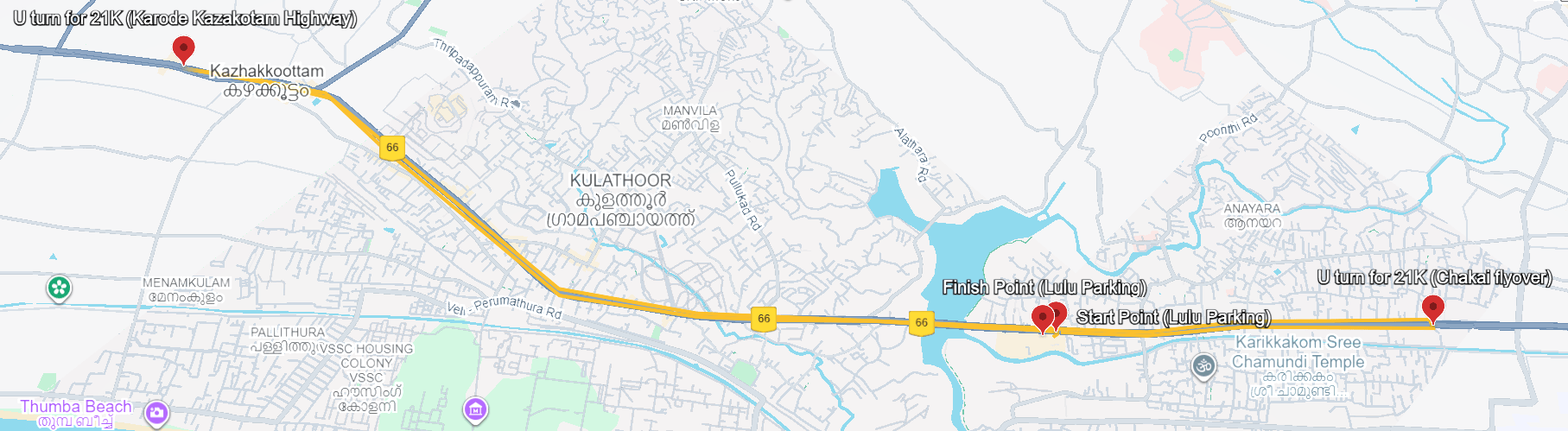 21K Marathon Route Map
