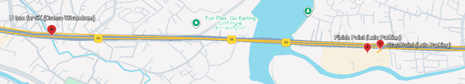 5k Marathon Route map